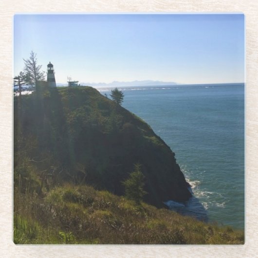 Cape Enttäuschung Lighthouse, Washington Glasuntersetzer (Vorderseite)