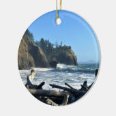 Cape Enttäuschung Lighthouse, Washington Keramik Ornament (Links)
