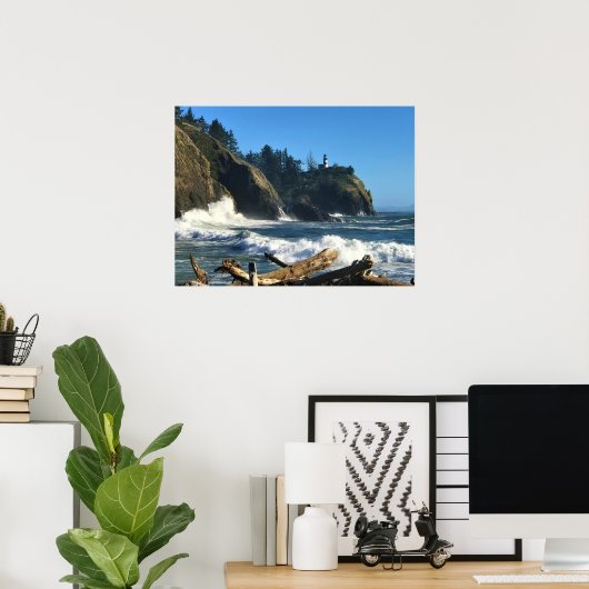 Cape Enttäuschung Lighthouse, Washington Poster (Heimbüro)
