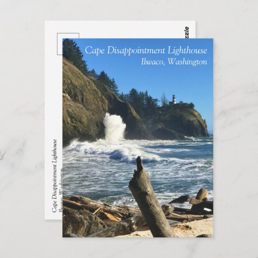 Cape Enttäuschung Lighthouse, Washington Postkarte (Vorne/Hinten)