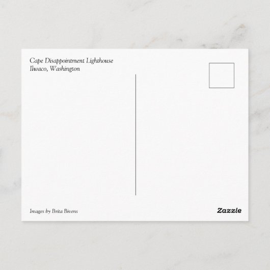 Cape Enttäuschung Lighthouse, Washington Postkarte (Rückseite)