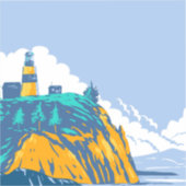 Cape Enttäuschung mit Lighthouse Aufkleber (Vorderseite)