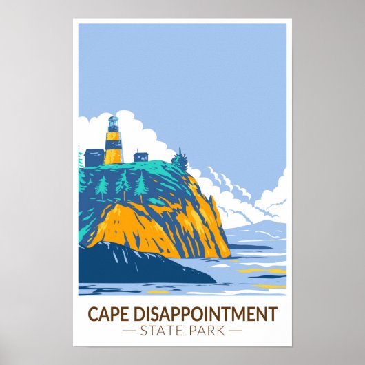 Cape Enttäuschung Staat Park Washington Vintag Poster (Vorne)