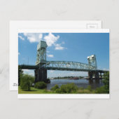 Cape Fear Memorial Bridge Postkarte (Vorne/Hinten)