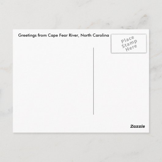 Cape Fear River, NC Nautical Chart Postcard Postkarte (Rückseite)