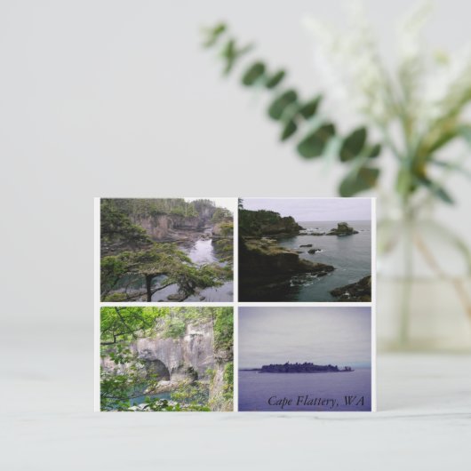 Cape Flattery horizontale Collage Postkarte (Stehend Vorderseite)