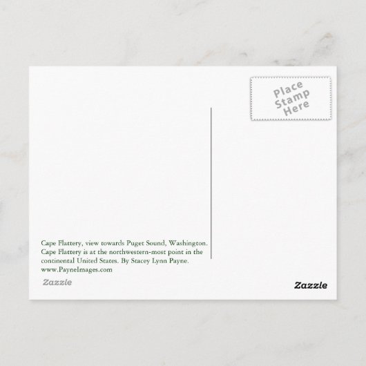 Cape Flattery Postcard Postkarte (Rückseite)