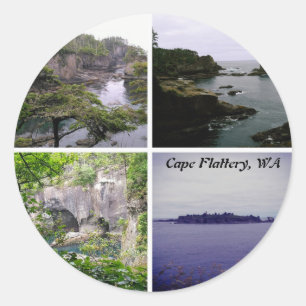 Cape Flattery runder Aufkleber