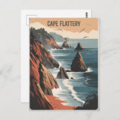 Cape Flattery Vintag Postkarte (Vorne/Hinten)