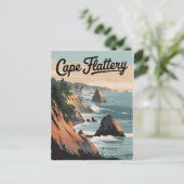 Cape Flattery Vintag Postkarte (Stehend Vorderseite)