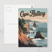 Cape Flattery Vintag Postkarte (Vorne/Hinten)