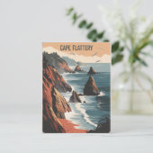 Cape Flattery Vintage Postkarte (Stehend Vorderseite)