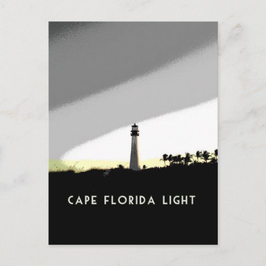 Cape Florida Leuchtturm Poster Postkarte (Vorderseite)