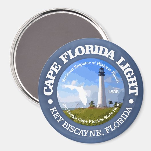 Cape Florida Light Magnet (Vorderseite/Rückseite)