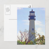 CAPE FLORIDA LIGHT POSTCARD POSTKARTE (Vorne/Hinten)