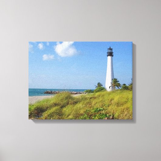 Cape Florida Lighthouse Canvas Print Leinwanddruck (Vorderseite)