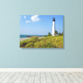 Cape Florida Lighthouse Canvas Print Leinwanddruck (Insitu (Holzboden))
