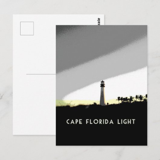 Cape Florida Lighthouse Poster Postkarte (Vorne/Hinten)