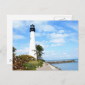 Cape Florida Lighthouse Postkarte (Vorne/Hinten)