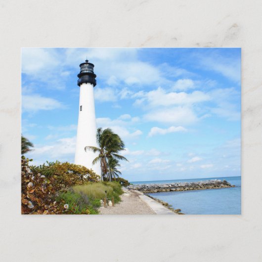 Cape Florida Lighthouse Postkarte (Vorderseite)
