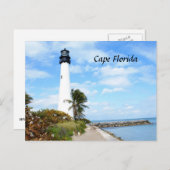 Cape Florida Lighthouse Postkarte (Vorne/Hinten)