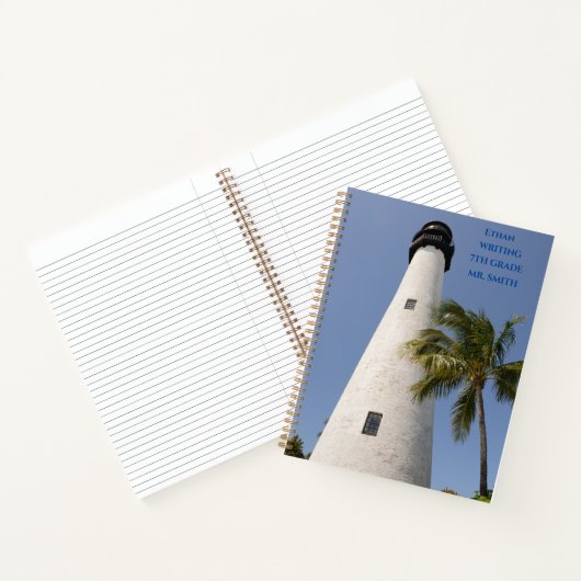 Cape Florida Schule Weißer Leuchtturm Notizblock (Innenseite)