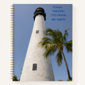 Cape Florida Schule Weißer Leuchtturm Notizblock (Vorderseite)