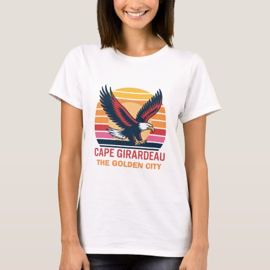 Cape Girardeau". Das Bild ist ein Logo für Cape Gi T-Shirt (Vorderseite)