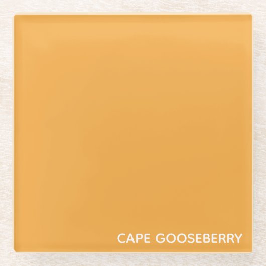 Cape Gooseberry, gelbe Farbe Glasuntersetzer (Vorderseite)