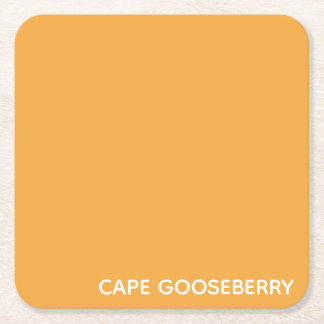 Cape Gooseberry, gelbe Farbe Rechteckiger Pappuntersetzer