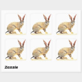 Cape Hare 2010 2 Quadratischer Aufkleber (Blatt)