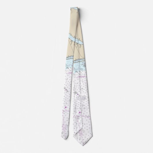 Cape Hatteras bis Charleston Authentisch Krawatte (Rückseite)