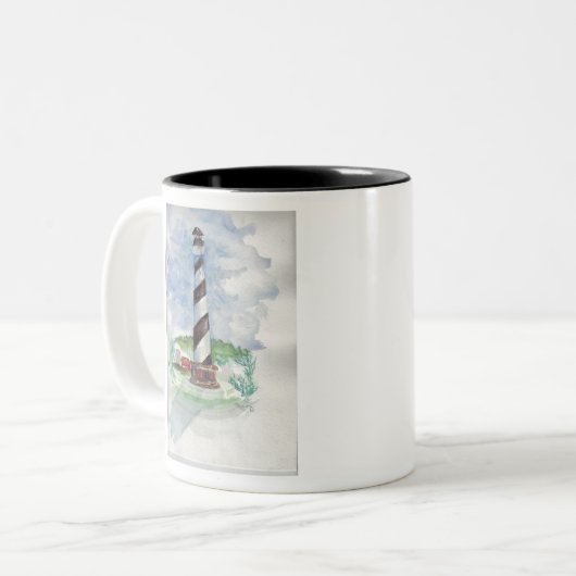CAPE HATTERAS LIGHTHOS ZWEIFARBIGE TASSE (Vorderseite Links)