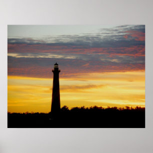 Cape Hatteras Lighthouse am Sonnenuntergang Poster