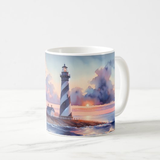 Cape Hatteras Lighthouse at Sunset Coastline Kaffeetasse (VorderseiteRechts)