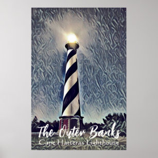 Cape Hatteras Lighthouse Äußere Banken OBX NC Poster