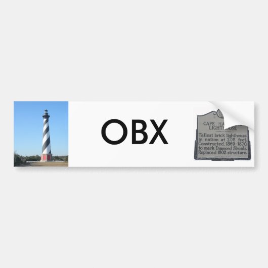 Cape Hatteras Lighthouse Autoaufkleber #1 OBX (Vorne)