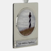 Cape Hatteras Lighthouse Banner-Ornament Silber (Rechts)