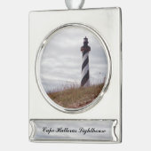 Cape Hatteras Lighthouse Banner-Ornament Silber (Links)