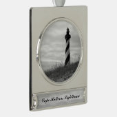 Cape Hatteras Lighthouse Banner-Ornament Silber (Rechts)