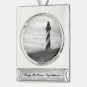 Cape Hatteras Lighthouse Banner-Ornament Silber (Links)