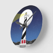 Cape Hatteras Lighthouse BUXTON Runde Wanduhr (Winkel)