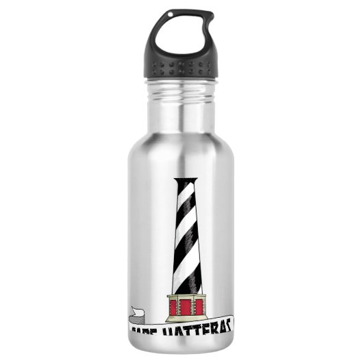 Cape Hatteras Lighthouse Edelstahlflasche (Vorderseite)