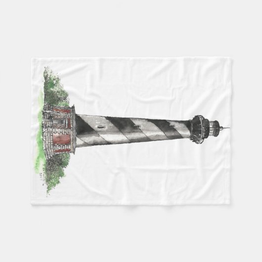 Cape Hatteras Lighthouse Fleecedecke (Vorderseite (Horizontal))