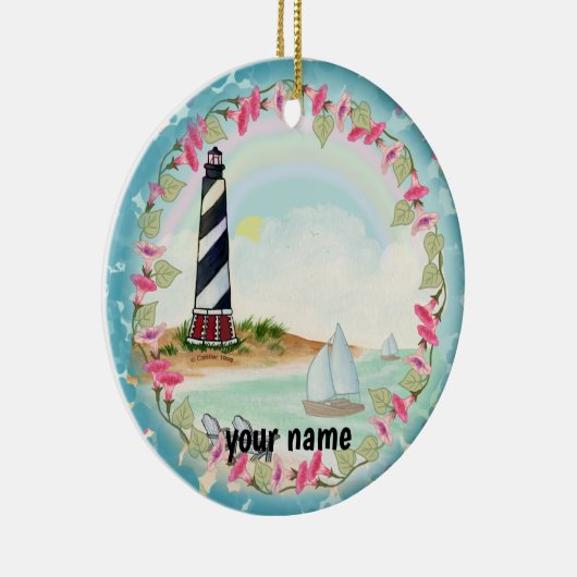 Cape Hatteras Lighthouse Keramik Ornament (Rechts)