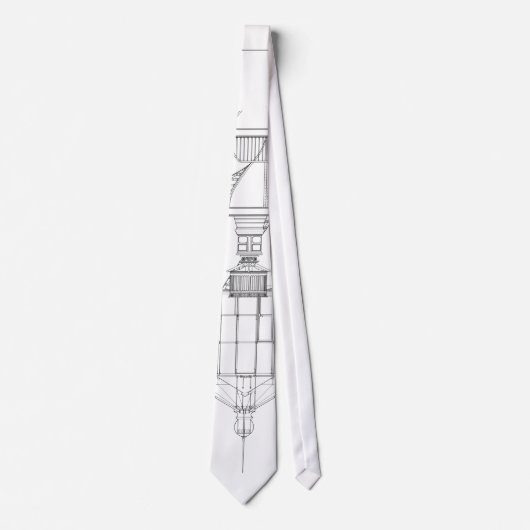 Cape Hatteras Lighthouse Lantern Room Blueprint Krawatte (Vorderseite)