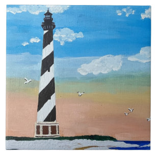 Cape Hatteras Lighthouse Malerei Fliese