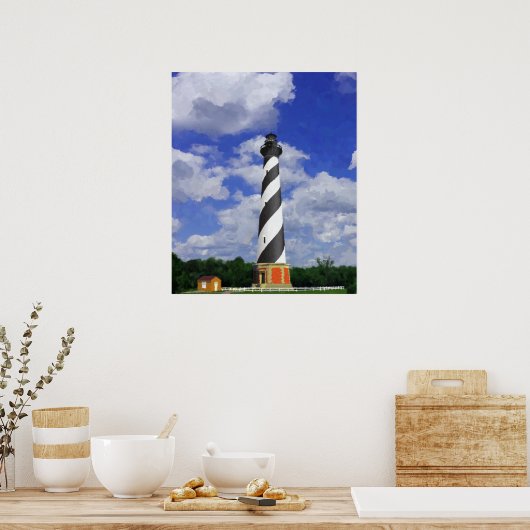 Cape Hatteras Lighthouse Malerei Poster (Küche)