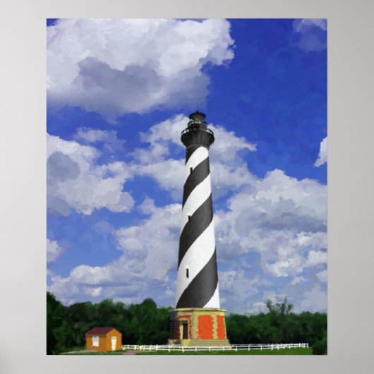 Cape Hatteras Lighthouse Malerei Poster (Vorne)
