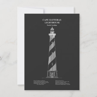 Cape Hatteras Lighthouse - North Carolina - PD Mitteilungskarte